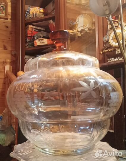 Кампотница /крюшовница и 9 прозрачных кружек