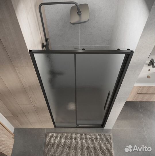 Душевая дверь Niagara Nova 110 NG-34-L11chgr профиль графит/стекло шиншилла