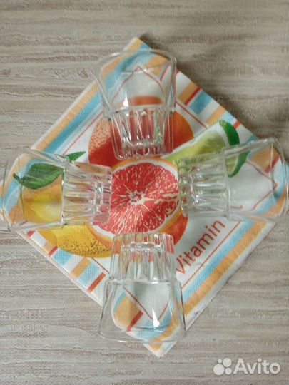 Рюмка, стекло, набор из 4х штук
