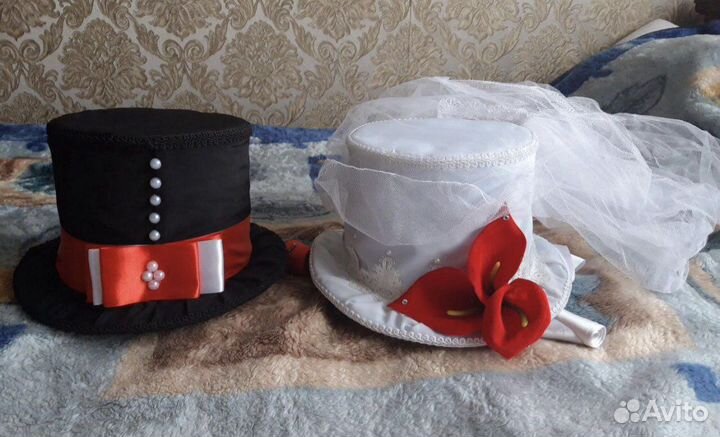 Свадебные украшения шляпы на машину