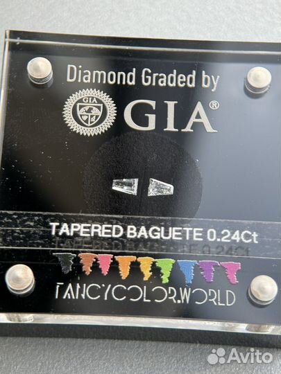 Природные боковые бриллианты 0,24ct