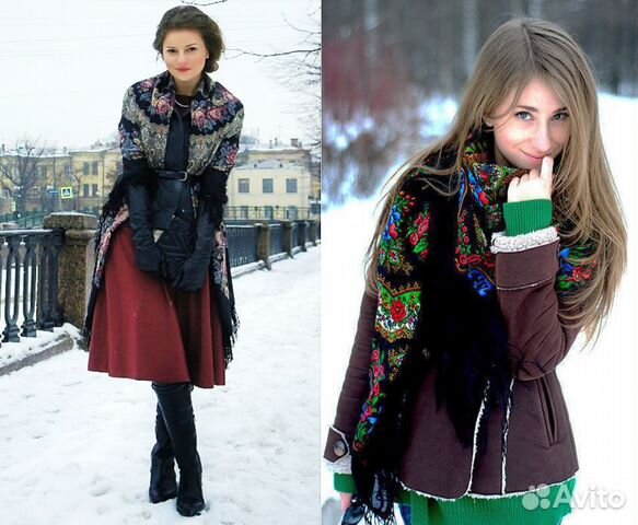 Ультрамодные новые павловопосадские платки