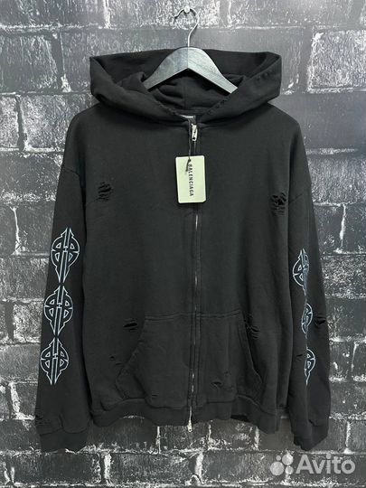 Зип-Худи Balenciaga Paris Moon