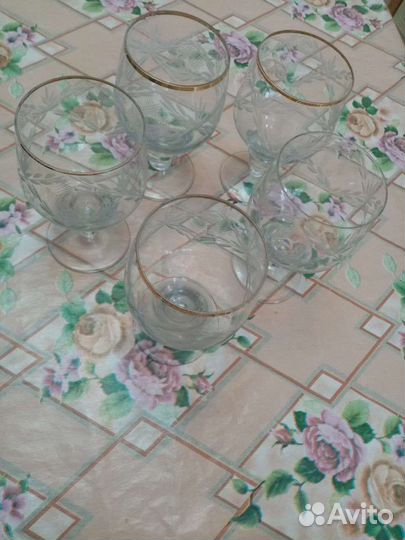 Хрустальные рюмки, фужеры и стопки, все за
