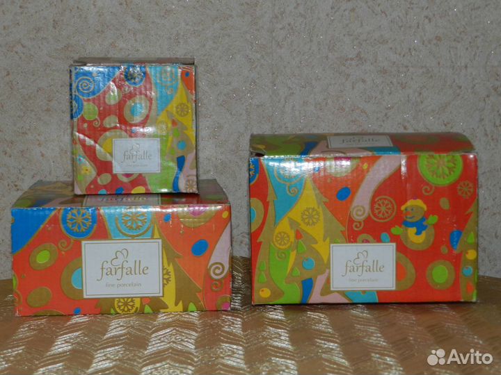 Новогодние заварочный чайник, сахарница, чашка