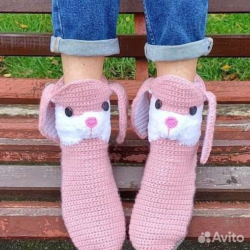 Носки Зайчик ручной работы