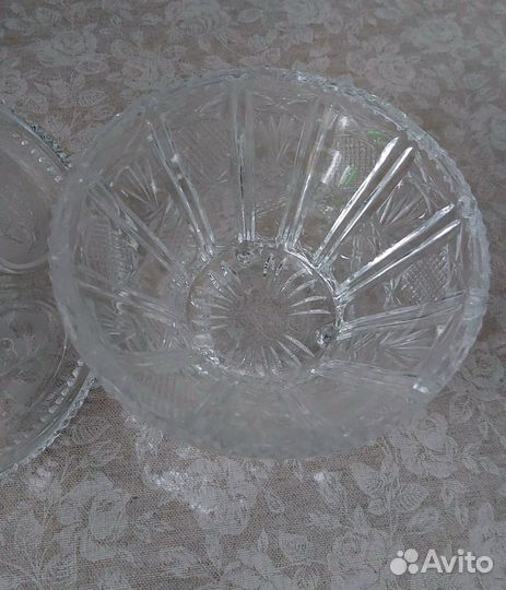 Ваза конфетница хрусталь