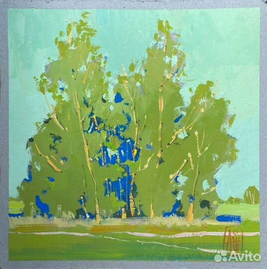 Этюд картина 29,9х30 см