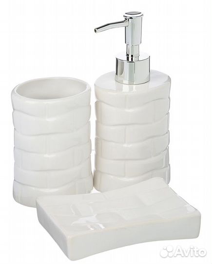 Набор для ванной 3 пр., керамика, 