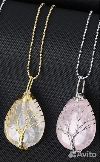 Подвеска из натурального камня с цепочкой