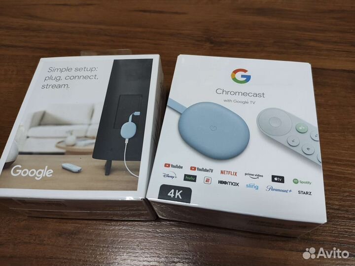 Chromecast with Google TV 4К (голубой)