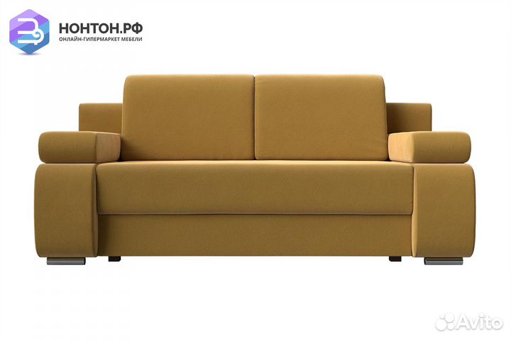 Диван еврокнижка Денвер микровельвет желтый