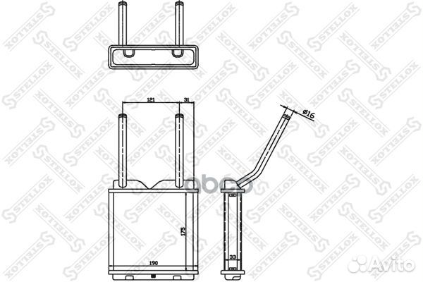 Радиатор печки opel astra vectra all 88 Stellox