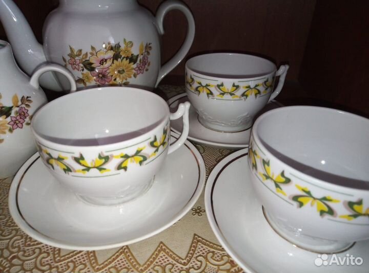 Сервиз чайный.Ссср.Фарфор.Новый