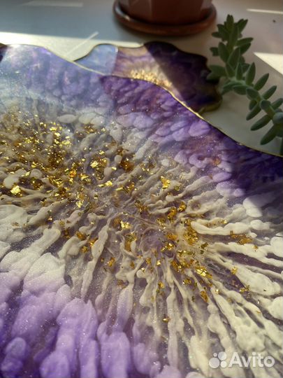 Поднос из эпоксидной смолы