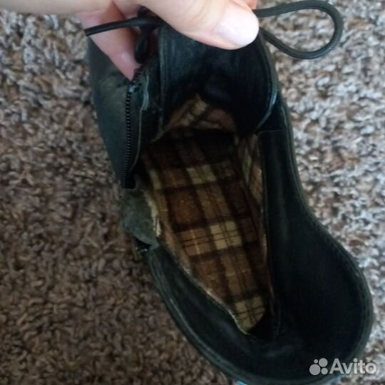 Ботинки демисезонные на баечке нат.кожа 36 разм