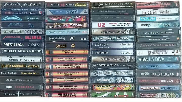 Аудиокассеты с записью, зарубежка, в упаковке