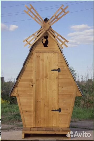 Дачный туалет с декором и установкой XIY