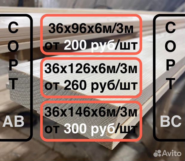 Доска половая шпунтованная. 36*140*3000 мм (ав)