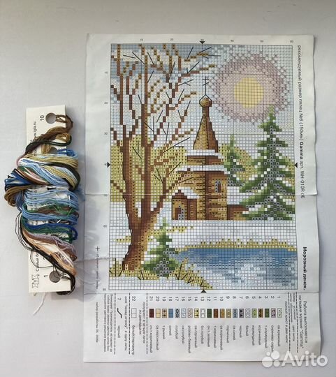 Наборы для вышивания крестиком, остатки