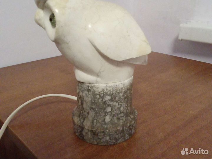 Ночник сова СССР, 50-е годы, мрамор