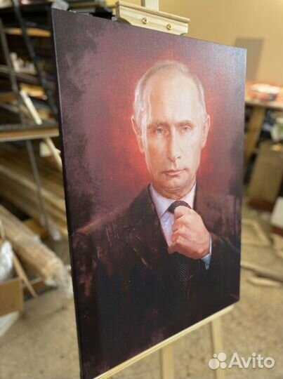 Портрет Путина и Сталина