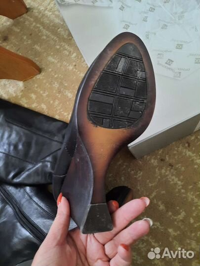 Сапоги кожаные женские демисезонные 38 размер