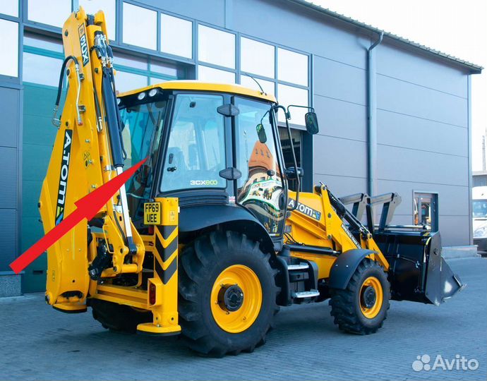 Стекло заднее на спецтехнику Jcb 3cx-4cх 2003год