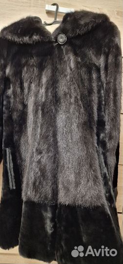 Шуба норковая с мутоном