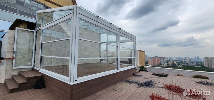 Портальное остекление коттеджей