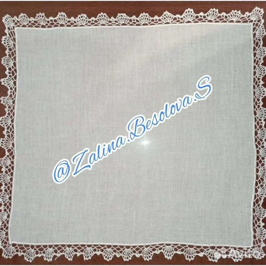 Носовые платочки из батиста, кружево ручной работы