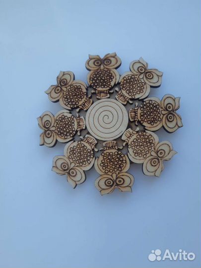 Мишка корзинка, сова деревянная под кружку