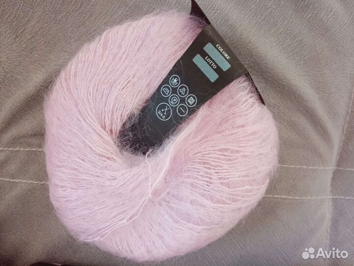 Пряжа для вязания мохер на шелке