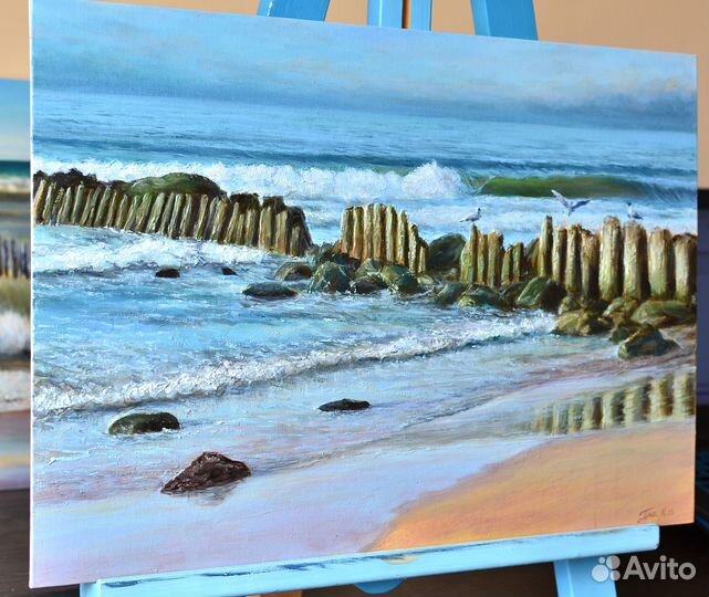 Живопись маслом, морской пейзаж 