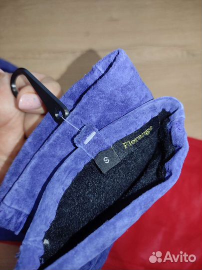 Перчатки удлиненные замшевые