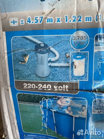 Каркасный бассейн intex 4.57 х 1.22