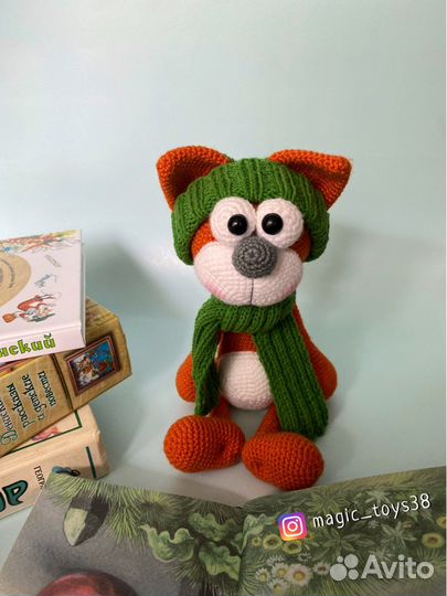 Рыжий котик ручной работы