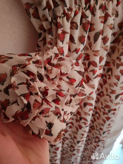 Дизайнерское шифоновое платье