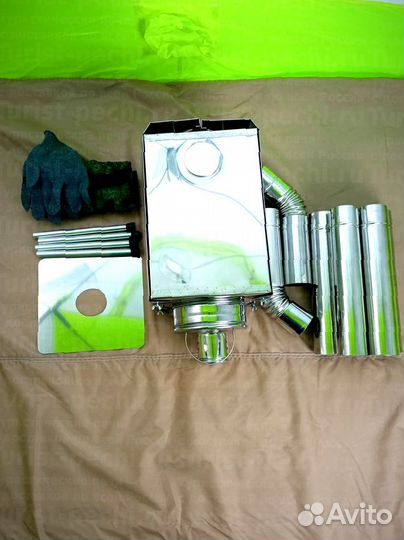 Печь туристическая Малая на 15 л. c 3D экранами