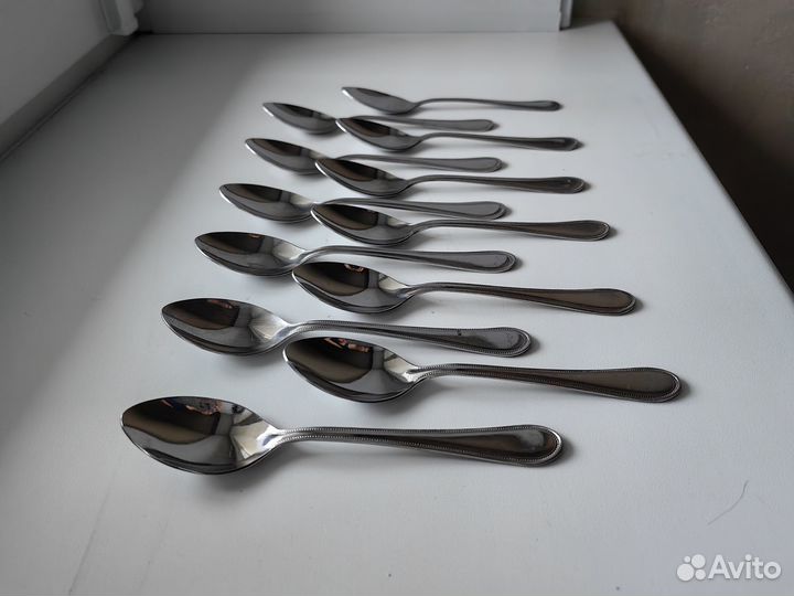 Ложки чайные столовые вилки ножи набор нерж сталь