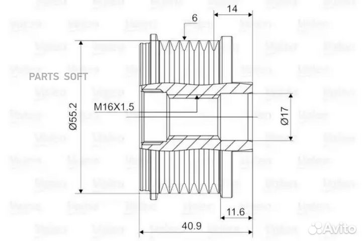 Valeo 588 005 Муфта свободного хода renault/nissan