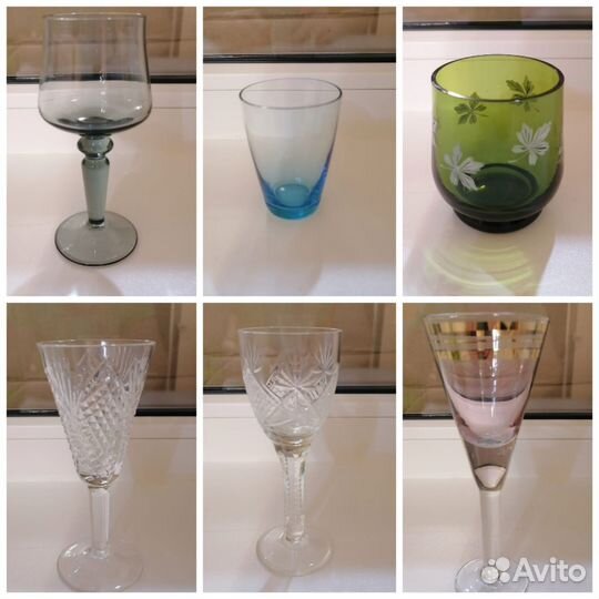 Рюмки фужеры хрусталь СССР