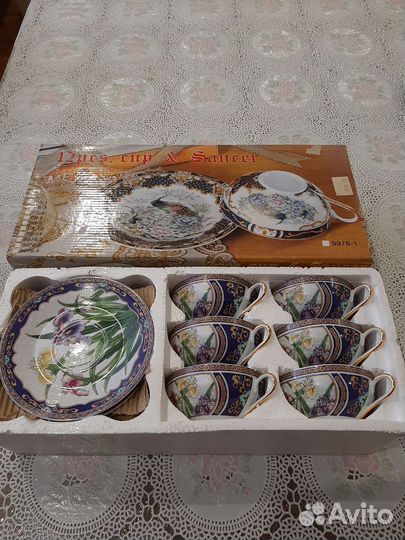 Сервиз чайный, нстоящий фарфор, легчайший