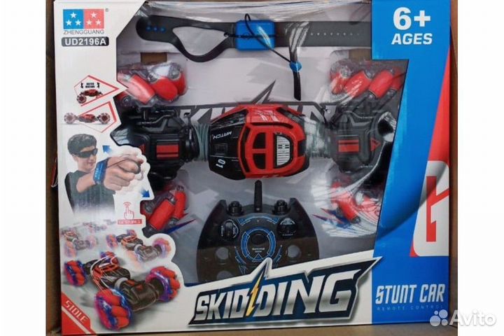 Машинка-перевертыш SkidDing Stunt Car red