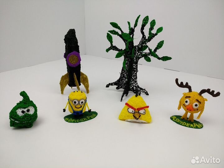 3d ручка + пластик + трафареты