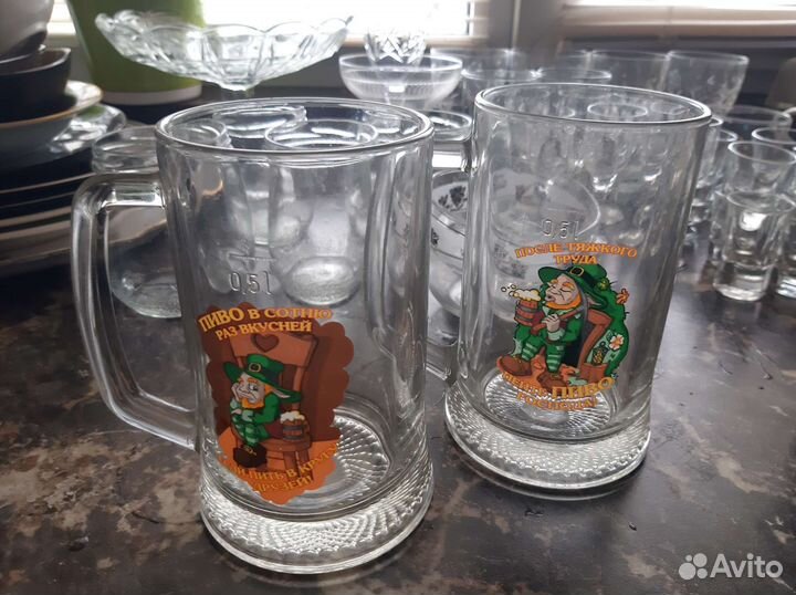 Тарелка горшочки рюмки стопки