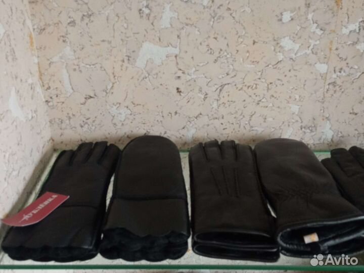 Перчатки женские кожаные