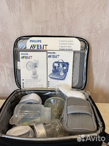 Портативный электронный молокоотсос avent