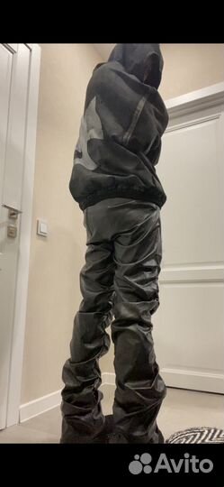 Rimilliштаны y2k широкие багги sk8 кожанные трубы