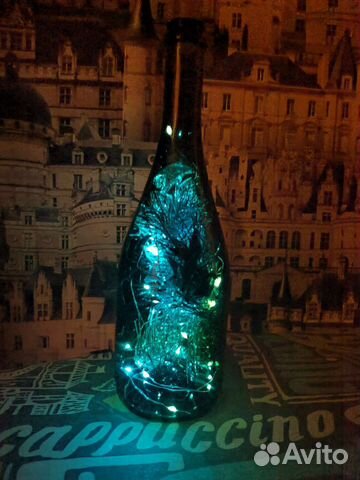Подарочная бутылка с гирляндой